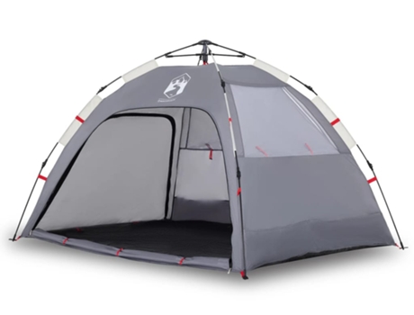 Tienda de playa 2 personas VIDAXL impermeable apertura rápida gris