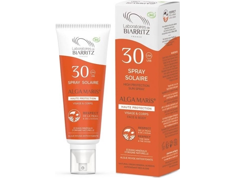 Spray Protector Solar Corporal y Facial LABORATÓRIOS DE BIARRITZ Alga Maris SPF 30 (100 ml)