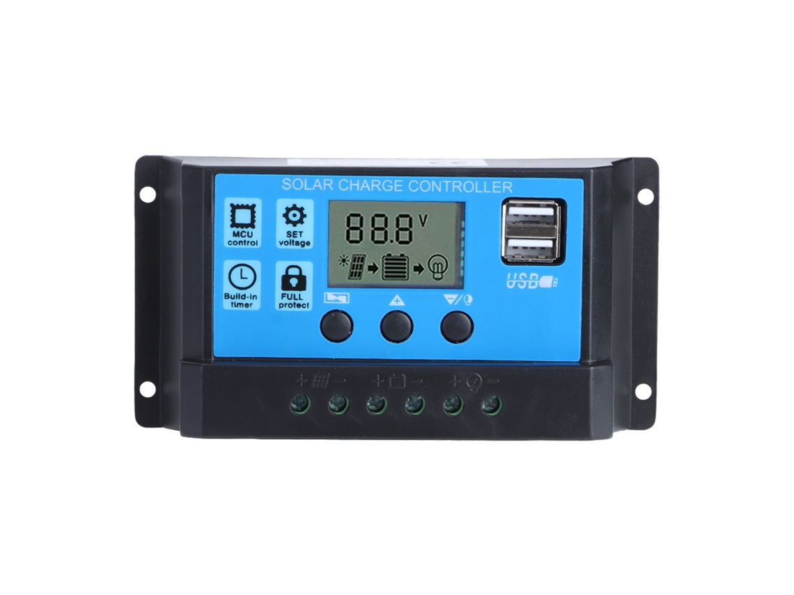 2026 Store-controlador De Carga Solar 20a Pwm Automático Con Lcd Y Salidas Usb 5v Regulador Para Panel Solar