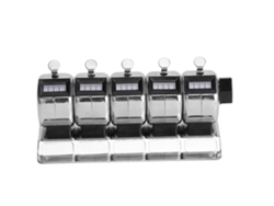 Contador mecánico de metal, manual, 4 dígitos, 5 unidades, acero inoxidable, herramienta de conteo, hardware