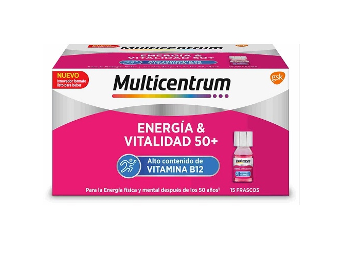 Multicentrum Energía Vitalidad Frambuesa Sabor 15 Ampollas GSK