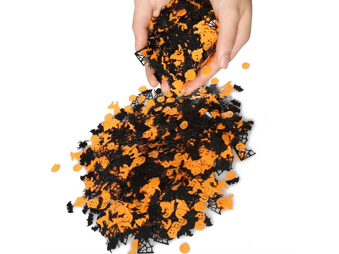 Confeti Decorativo De Halloween Con Telarañas, Brujas, Calabazas, Murciélagos Y Arañas, 100 G, Abs