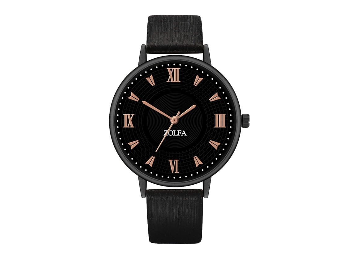 Reloj De Pulsera Unisex Para Parejas, Estilo Clásico De Negocios, Movimiento De Cuarzo (negro)