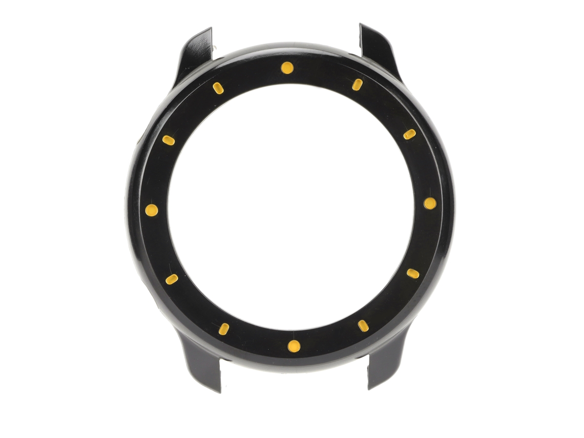 Capa Protetora Para Smartwatch Amazfit Gtr 47mm Bumper De Plástico Preto Dourado