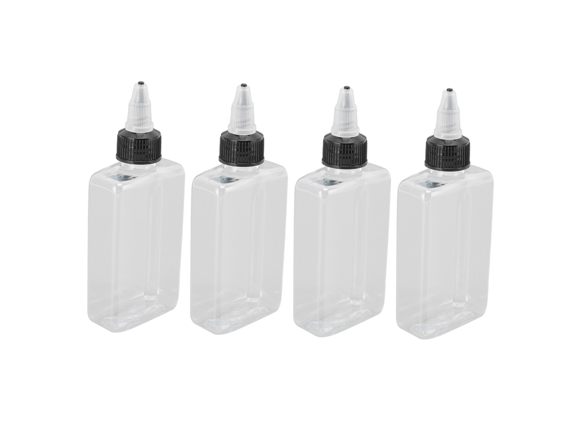 4 botellas de condimentos de 100 ml, portátiles, reutilizables y selladas para aceite y condimentos, para barbacoa y camping.