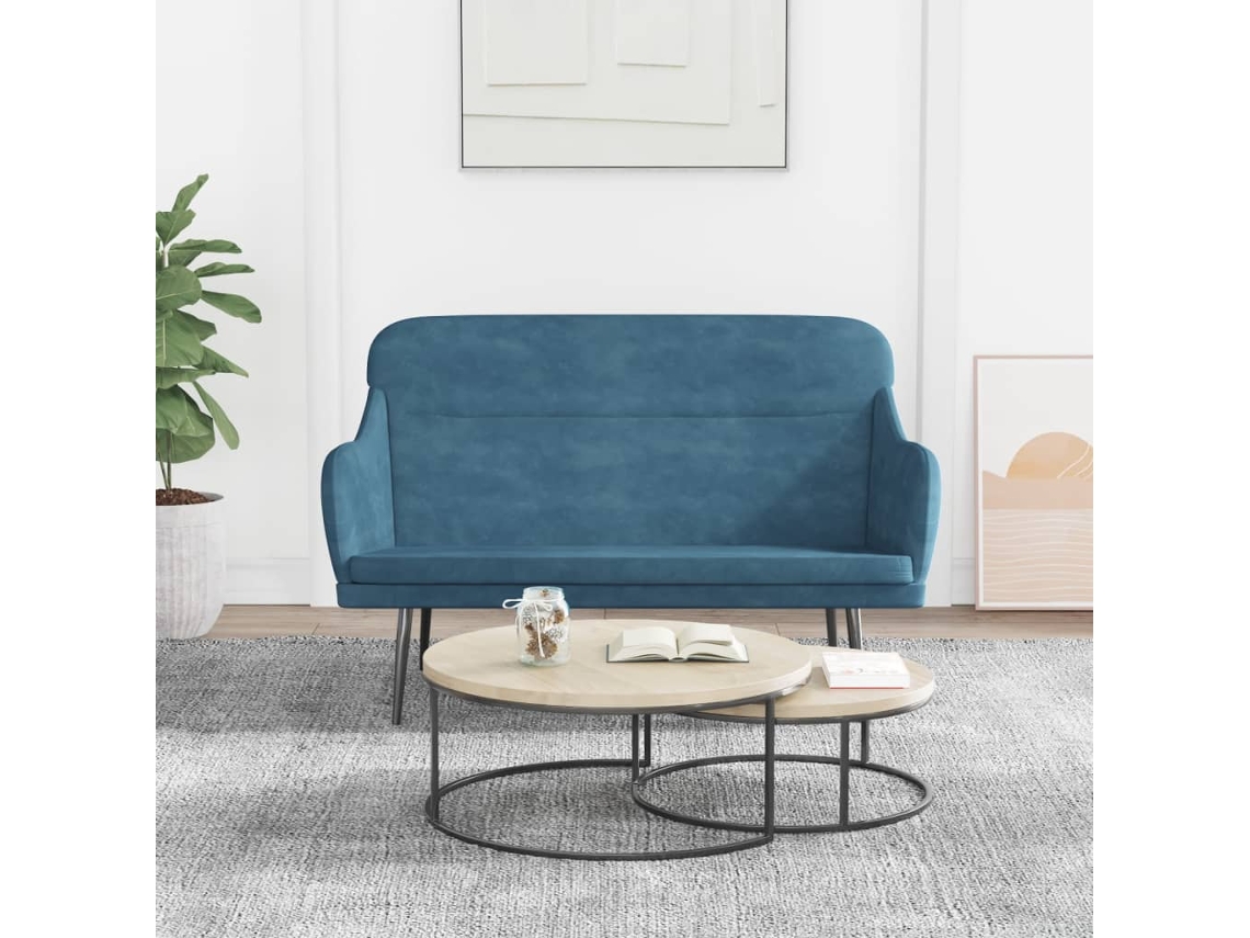 Lovely Home Banco 110X76X80 Cm Terciopelo Azul