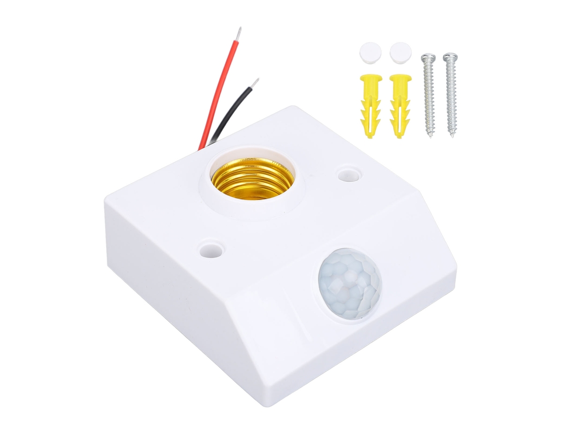 Portalámparas Ajustable Con Sensor De Movimiento Infrarrojo Y Base E27 Para Pasillo/sótano.