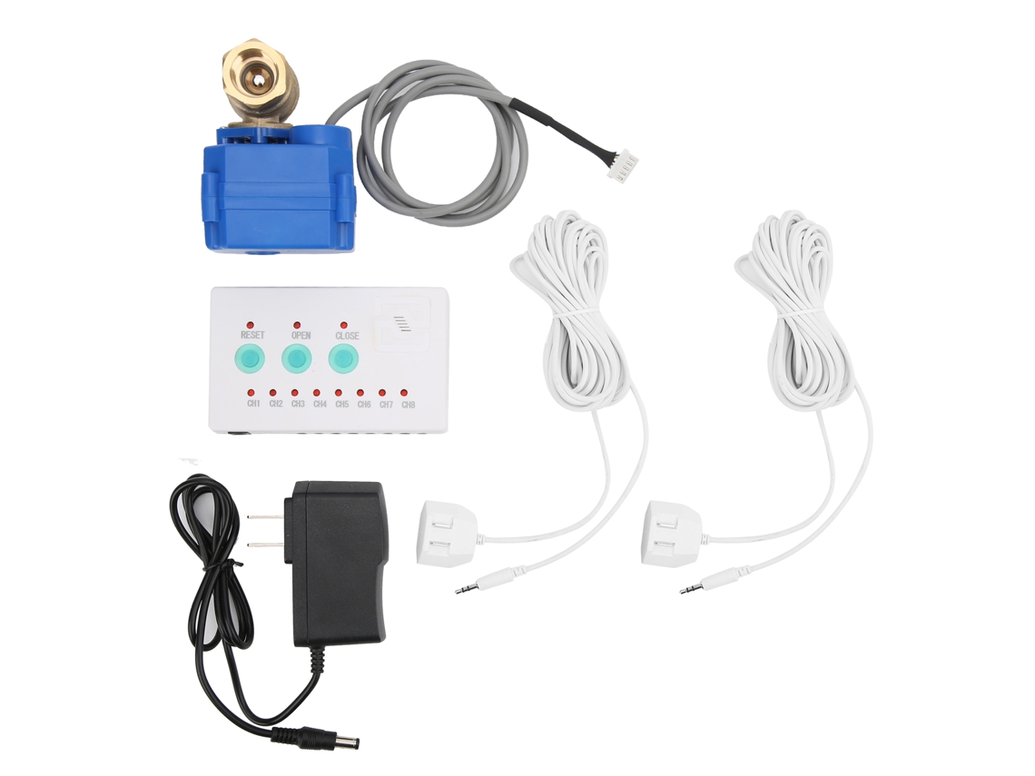 Sensor De Fugas De Agua Con Alarma Sonora Y Válvula Bidireccional - Sistema De Detección Residencial