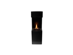 - Chimenea De Bioetanol Sin Ventilación Arcticon Bev, Control Remoto, Llama Real, Diseño Panorámico - Negro
