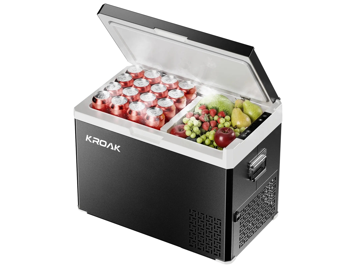 Refrigerador para coche, refrigeración eficiente, diseño de doble zona, 40 L, estándar OEM