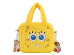 Bolso De Hombro De Peluche Con Adorable Personaje De Dibujos Animados Y Cierre De Cremallera - Amarillo