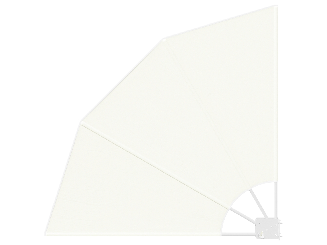 Biombo para balcón vidaxl de poliéster color crema (115 x 115 cm)