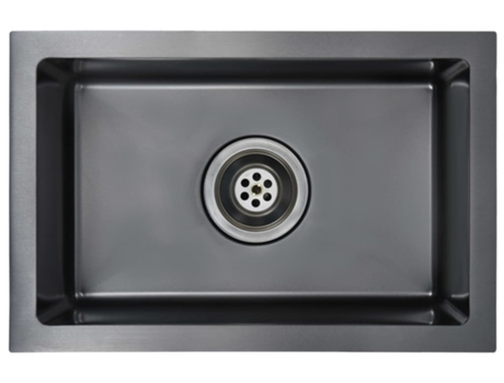 Fregadero VIDAXL Hecho A Mano Acero Inoxidable Negro