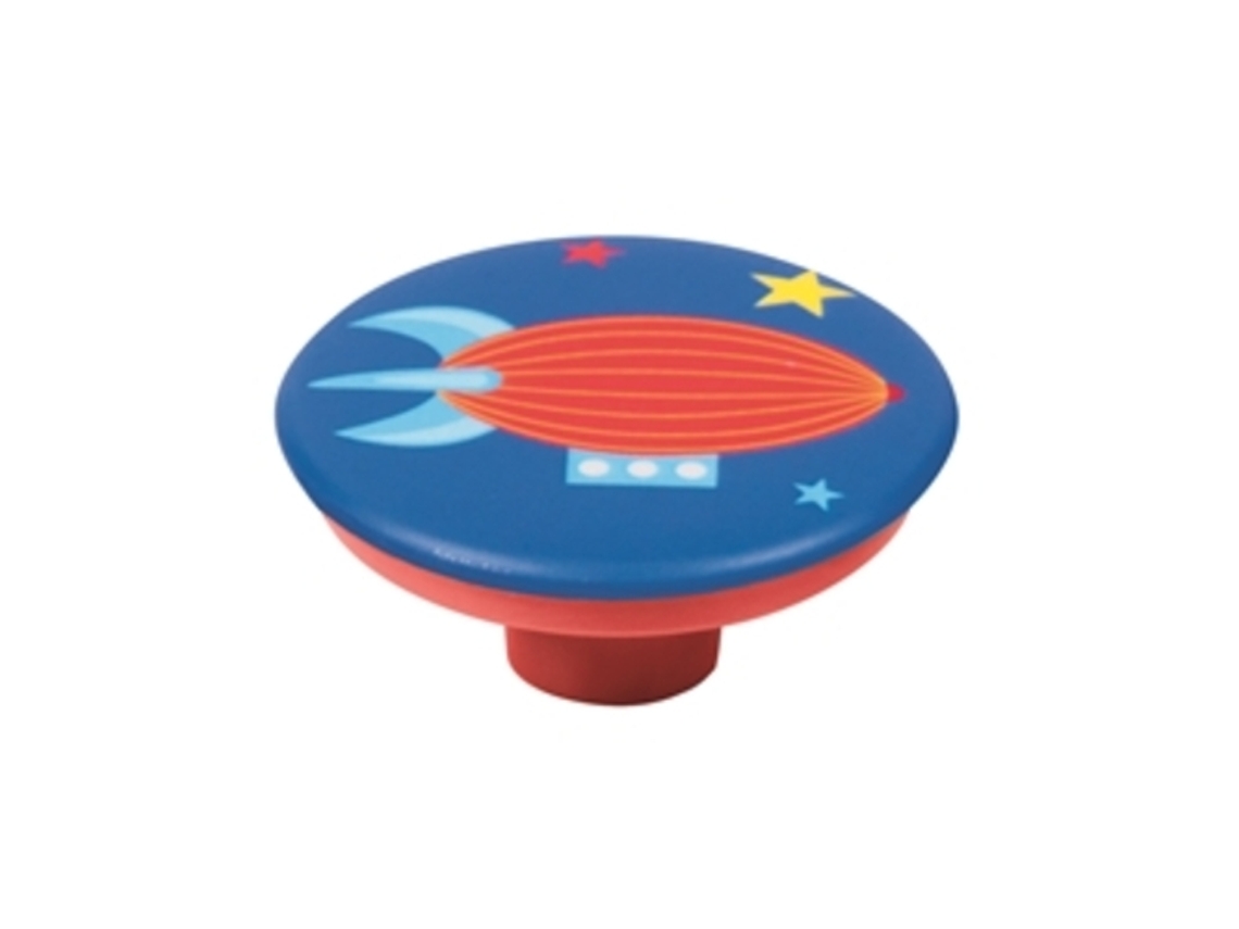 Pomo Para Muebles De Abs 50 Mm De Diámetro Diseño Zeppelin Serigrafiado Paquete De 36 Piezas
