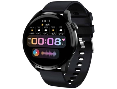 Smartwatch MDUG Monitor de Frequência Cardíaca Preto