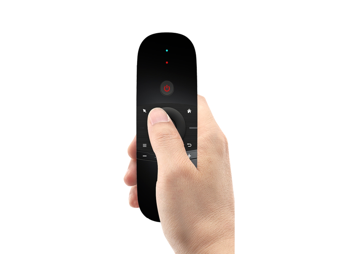 Teclado y ratón inalámbricos de 2,4 G para TV, PC y Android Box, Plug and Play, luz dorada