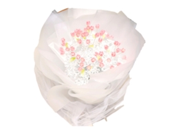 Ramo de tulipanes artificiales para armar con luces - 52 hermosas flores