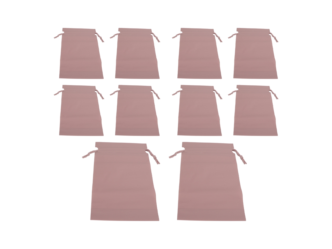 Paquete de 10 bolsas de almacenamiento plegables, impermeables, lavables, resistentes y duraderas con cordón para viajes escolares.