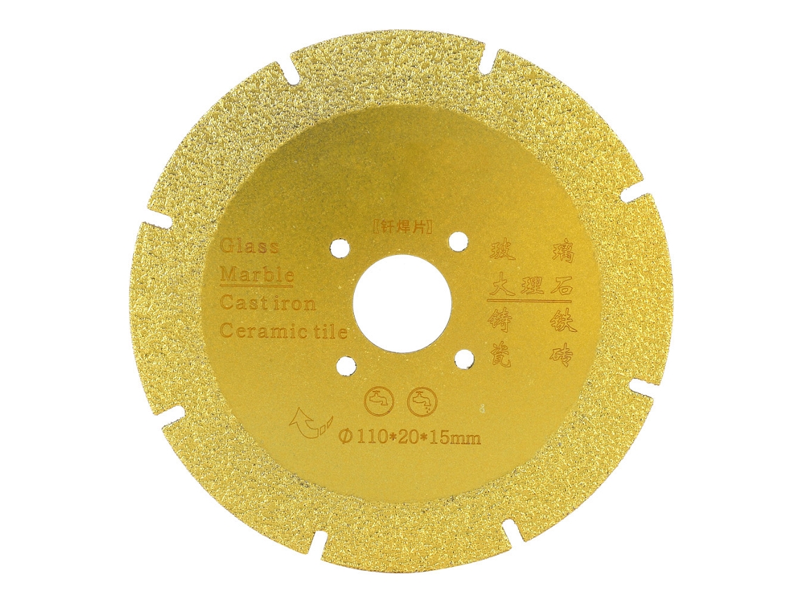 Disco De Corte Y Pulido De Diamante De 110 Mm Con Hoja De Sierra Soldada Para Cerámica, Vidrio Y Piedra (n.° 03)