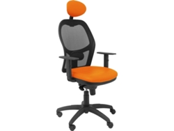 Silla de Escritorio Ejecutiva PIQUERAS Y CRESPO Jorquera Naranja y Negro (Cabecero fijo - Malla y Similpiel)
