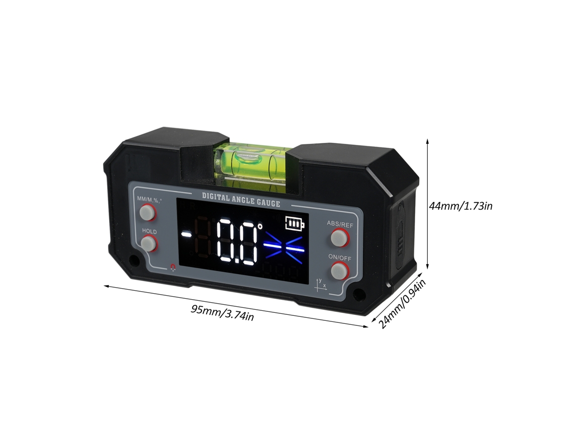 Inclinómetro Digital Con Base Magnética Potente De 4x90° Para Carpintería, Impresión 3d Y Herramientas De Precisión.