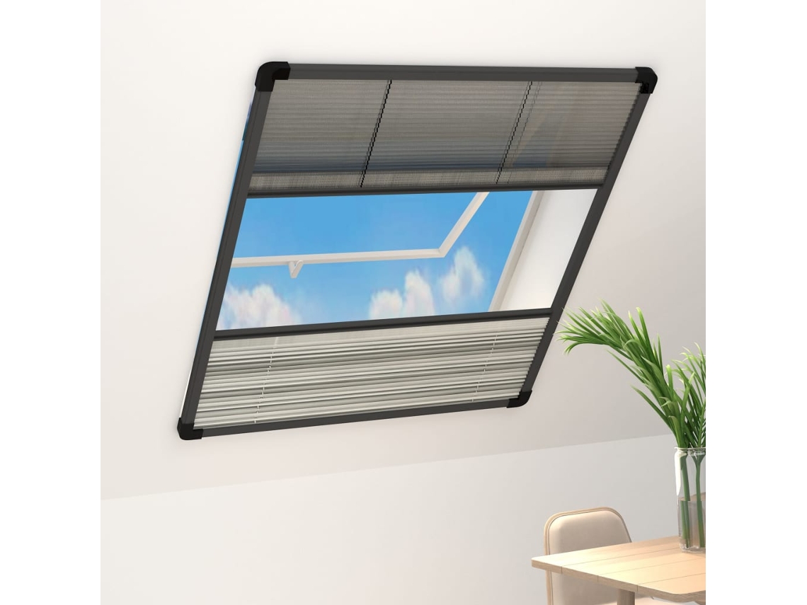 Mosquitera plisada para ventana con aluminio que bloquea la luz, 80 x 100 cm, Wsd437970 Lovely Home