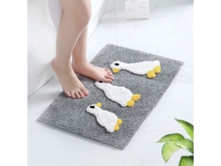 2026-alfombra De Baño Pato Lindo Microfibra Antideslizante Absorbente Lavable A Máquina 24x16 Pulgadas Gris