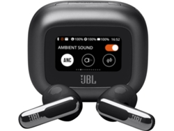 Auriculares Bluetooth True Wireless JBL LIVE FLEX 3 (In Ear - Micrófono - Noise Cancelling - Negro)