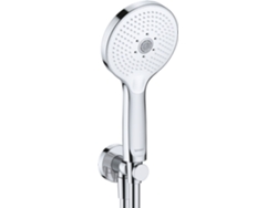 Codo de conexión a pared Duravit, roseta redonda, 55 x 102 mm, UV0630009010, color cromo brillante