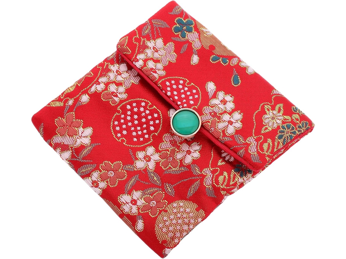 Bolsita Joyas Damasco Solapa Bolsa Almacenamiento Prueba Polvo Regalos Fiesta Estilo Chino Antiguo