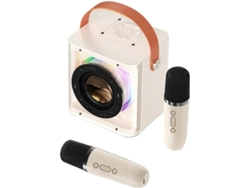 Mini Máquina De Karaoke Portátil Con Altavoz Bluetooth Y Luz.