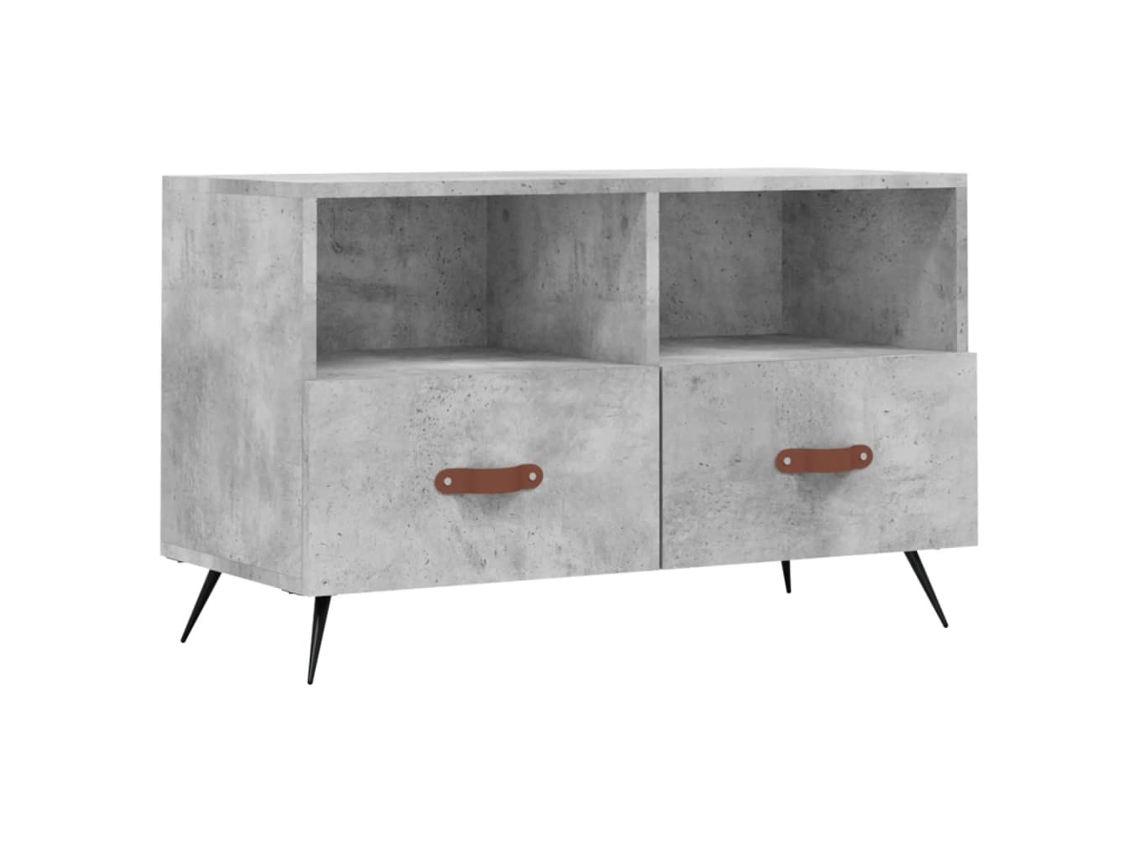 Maison Exclusive - Mueble Para Tv Madera Contrachapada Gris Hormigón 80x36x50 Cm