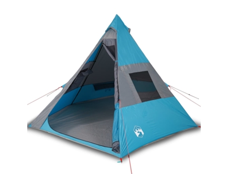 Tienda de campaña tipi para 7 personas impermeable VIDAXL azul