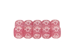 10pcs Conjunto De Dados De 6 Lados Transparente À Prova D'água Para Jogos De Tabuleiro Vermelho