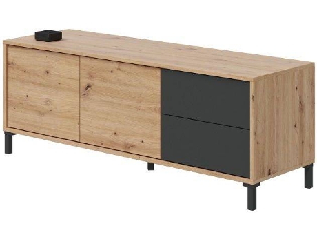 Mueble de TV HABITDESIGN Brooklyn (Gris - Melamina - 130 x 47 x 41 cm)