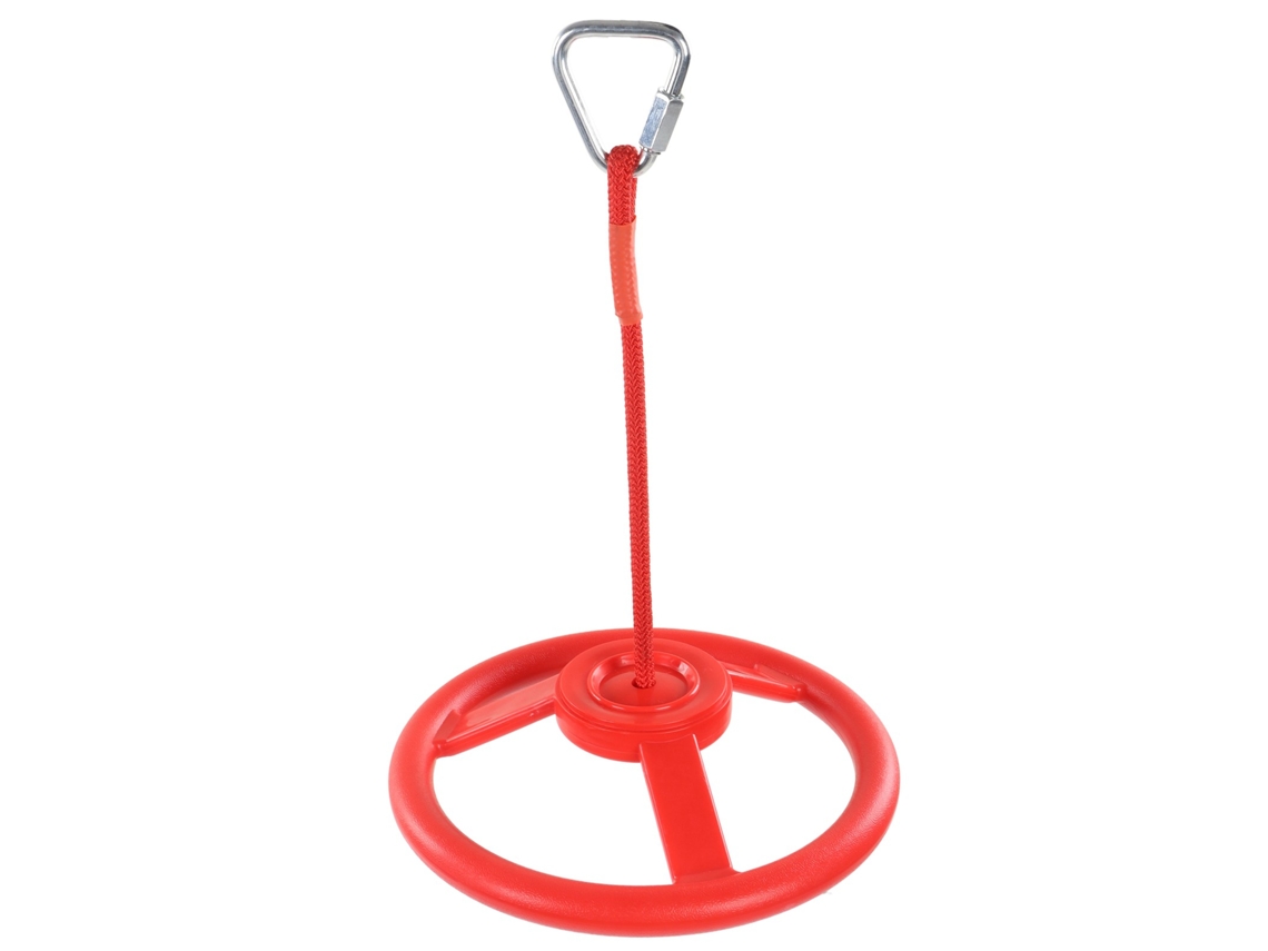 Rueda De Gimnasia Infantil De Plástico Rojo Con Cuerda Para Ejercicios Al Aire Libre.