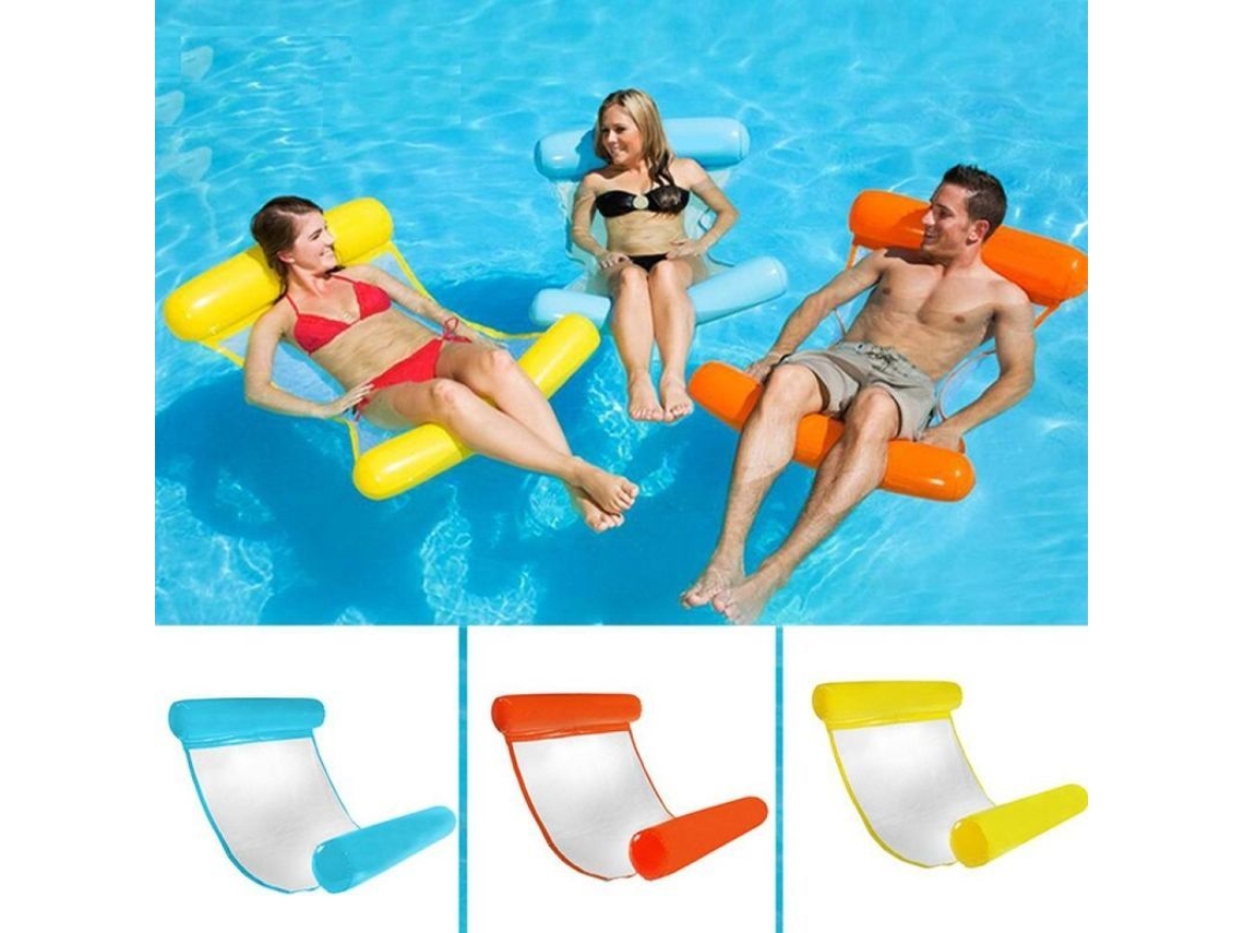 Hamaca Flotante Hinchable Tipo Cesta Para Piscina, Para Adultos Y Niños, Juguete De Playa, 130x70cm, Pvc