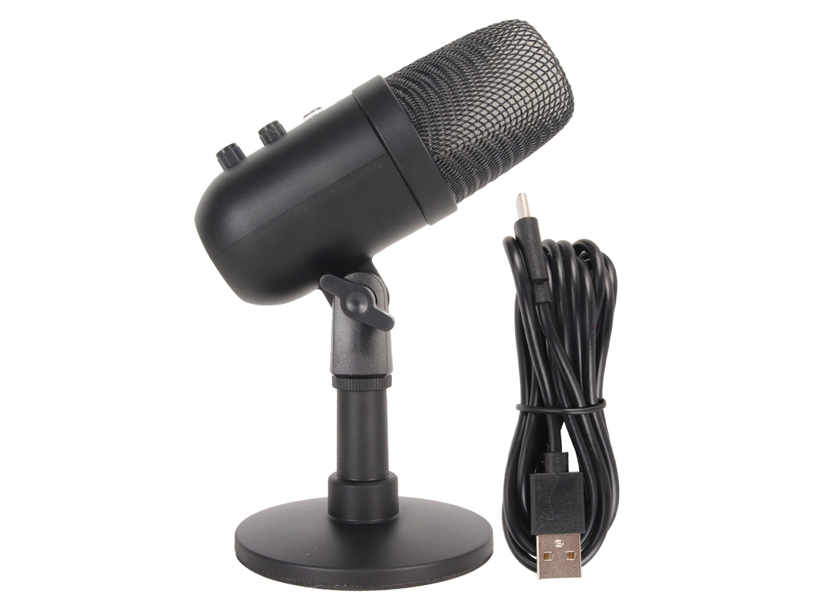 Micrófono De Condensador Usb Con Control De Ganancia, Rotación De 360° Y Sistema Dsp Rgb Para Pc