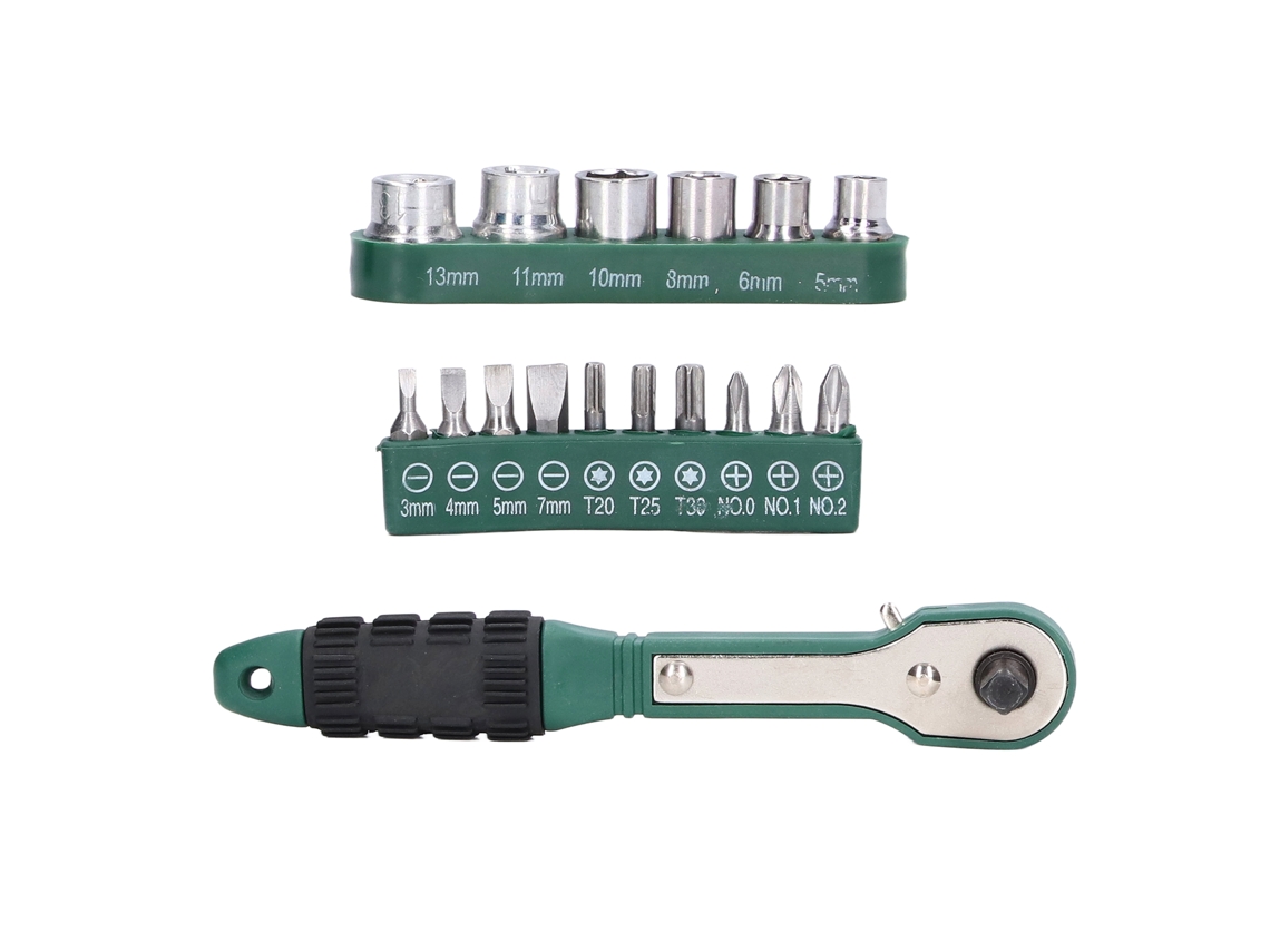 Juego De 17 Herramientas Manuales Con Llave Para Trampas De Ratones De 1/4 De Pulgada Y Puntas De Destornillador Para Reparaciones.