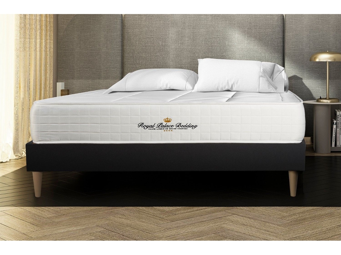 Canapé de Matrimonio Windsor Altura ROYAL PALACE BEDDING Espuma con memoria Negro (200x200)