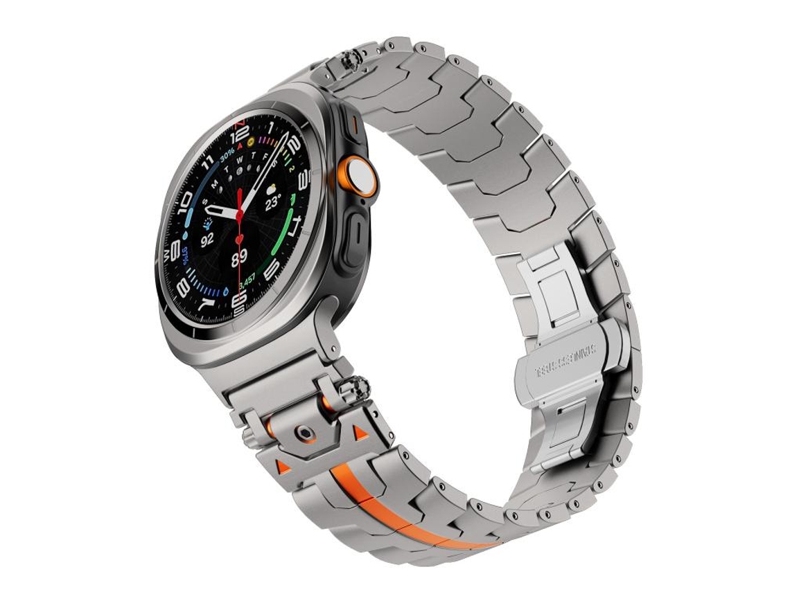 Correa para Samsung Galaxy Watch Ultra 2025 SFWINL de acero inoxidable con cierre de mariposa