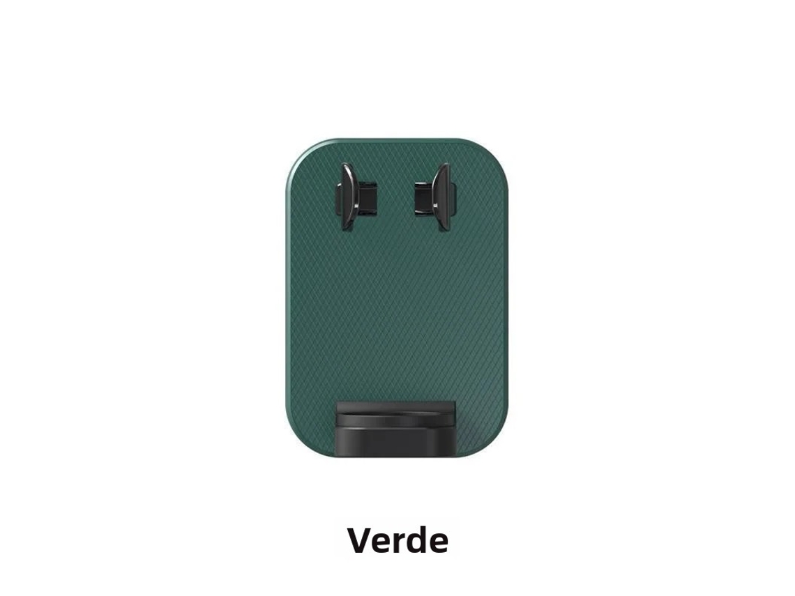 Portacepillos de dientes eléctrico para parejas, organizador de baño con funciones de almacenamiento y drenaje. Mdug (verde)