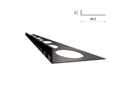 RENOPLAST SZ10 Perfil de Escalón de Aluminio para Pisos de Resina 200cm Grafito Perfil de Borde de Baldosas