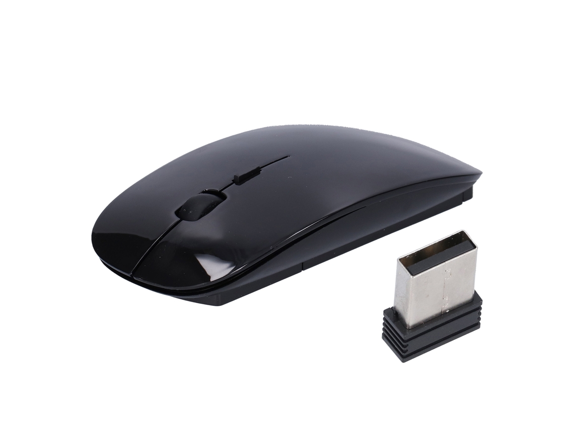 Ratón Inalámbrico Smart Slim 2.4g Con Receptor Usb Para Portátil, Oficina, Ordenador Y Tableta - Negro