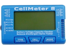 Cellmeter 8 Aok 8s Servo Eléctrico con Pantalla Tur Frecuencia Descargador de Batería para Aeronaves SFUSHOS