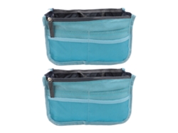 Organizador de viaje electrónico ligero de 2 piezas, bolsa blanda para cables USB y bolígrafos.