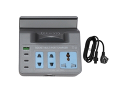 Enchufe De Carga Rápida Inalámbrica Inteligente (carga Rápida Pd45w+qc3.0, Carga Inalámbrica 15w) Regleta De Alimentación Usb Multipuerto 72w Con Pantalla Lcd