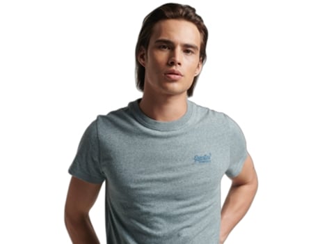 Camiseta para Hombre SUPERDRY (XS - Algodón - Azul)