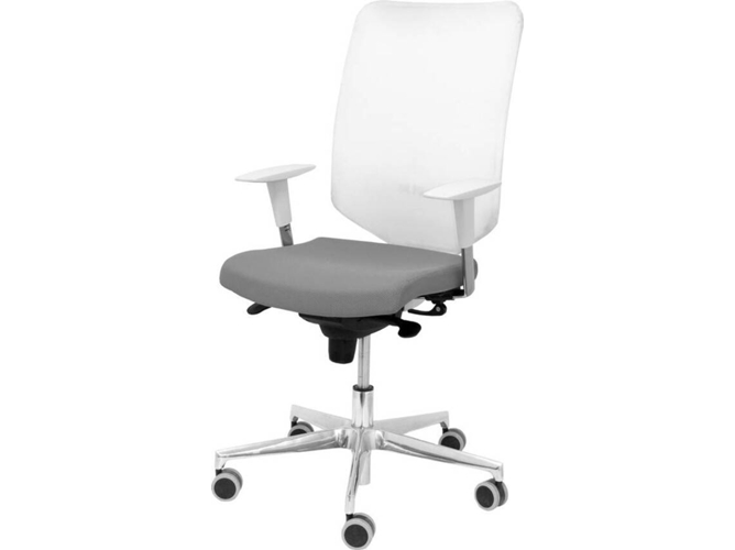 Silla de Escritorio Operativa PYC Ossa B Blanco con ruedas antiarañazos (Brazos Ajustables - Malla)