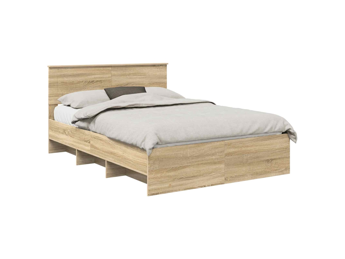 Maison Exclusive - Estructura De Cama Con Cabecera Roble Sonoma 140 X 200 Cm